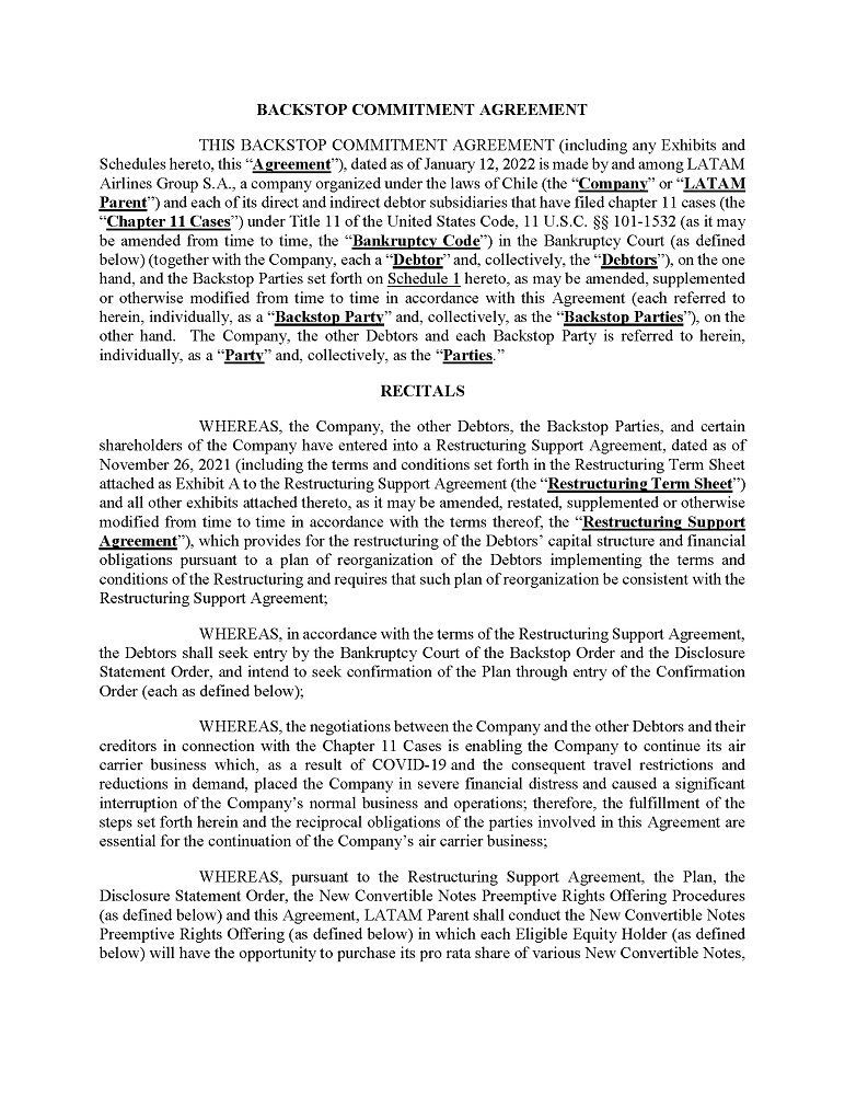 SEC Filing LATAM Airlines Group SA