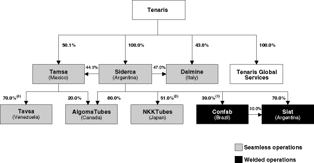 (TENARIS OPERATIONS CHART)