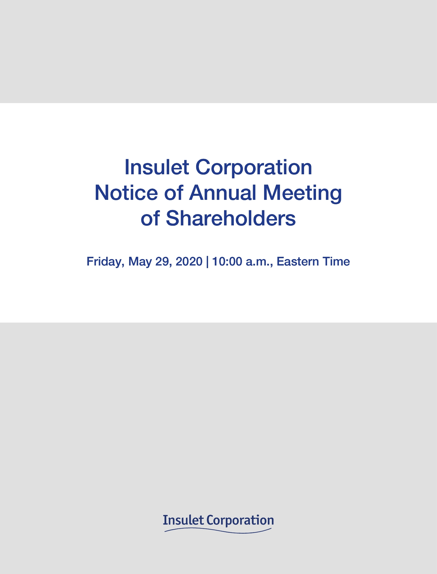 SEC Filing | Insulet Corporation