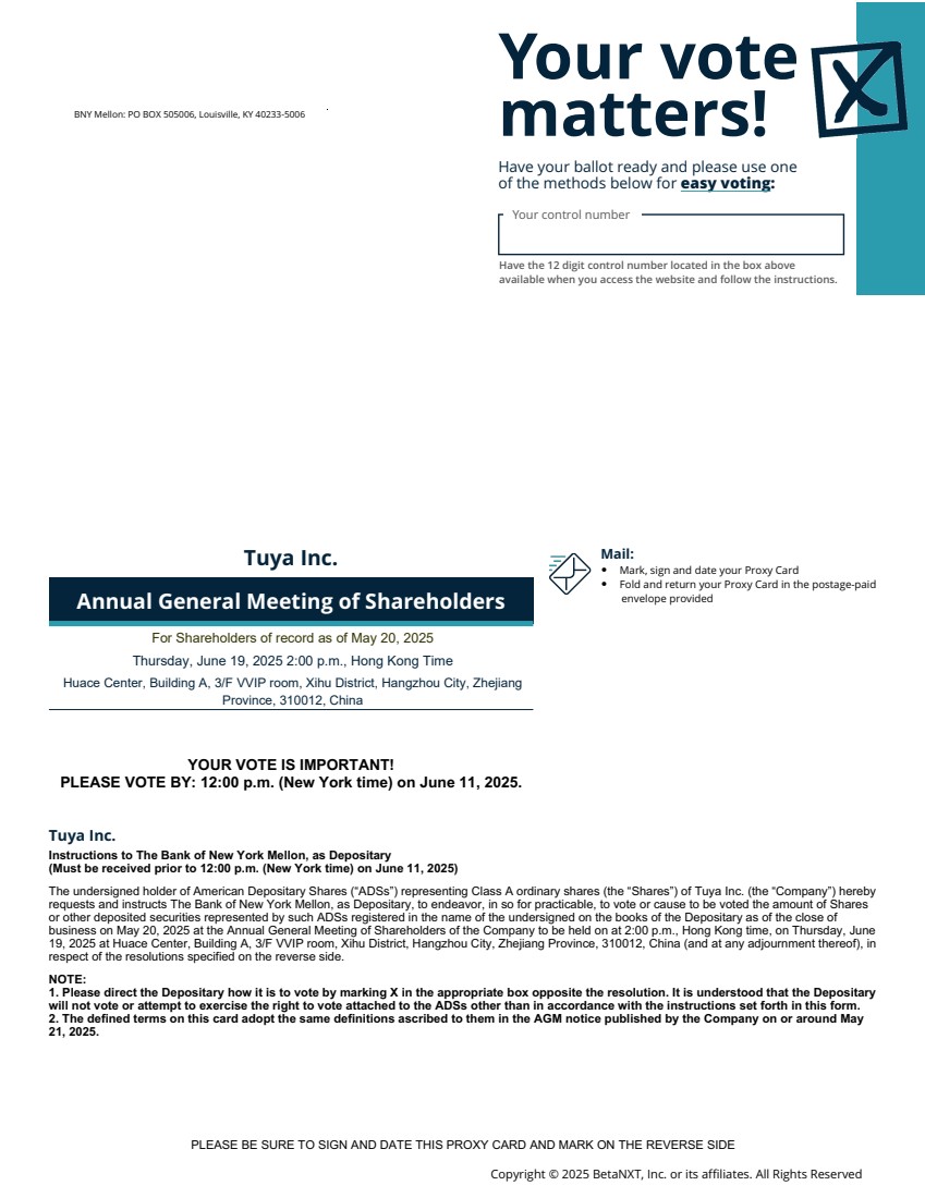 SEC Filing | Tuya Inc.